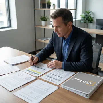 Fund manager reviewing liquidity portfolio data