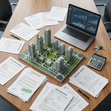 Real estate investment fund documents and financial charts