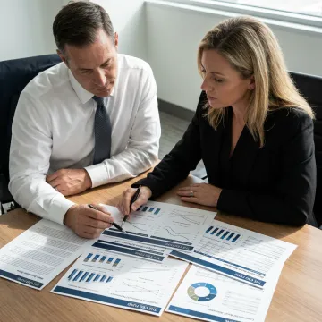 Real estate investment team reviewing multifamily and commercial assets
