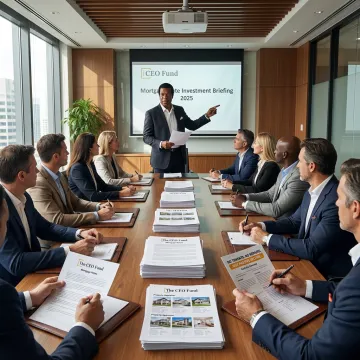 Fund manager explaining real estate capital strategy