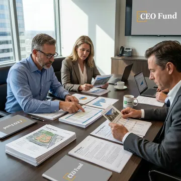 Commercial real estate investment analysis meeting