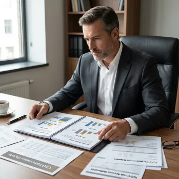 Investor reviewing allocable income guidance