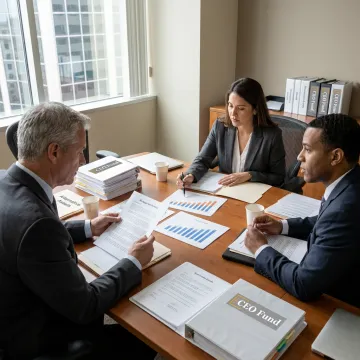 Investors reviewing alternative portfolio options