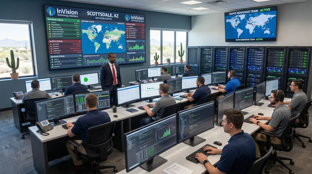 InVision Technology Solutions team providing managed IT support to Phoenix Metro clients