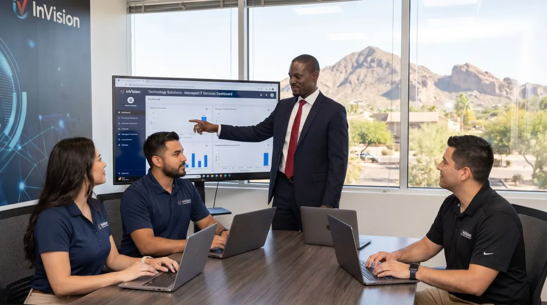 InVision Technology Solutions team providing managed IT support to Phoenix Metro clients