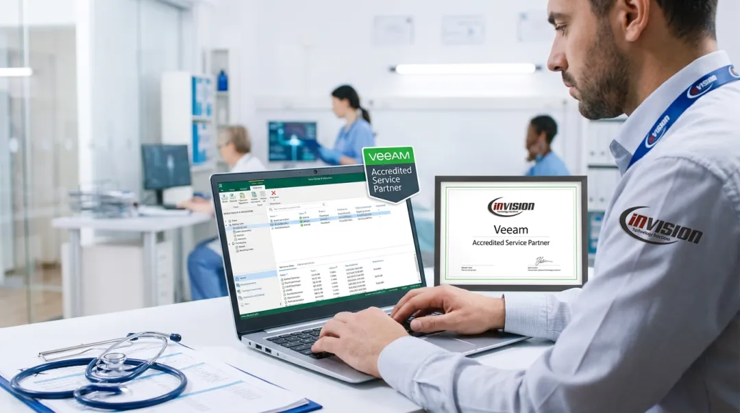 InVision Technology Solutions Veeam Accredited Service Partner certification badge and partnership credentials