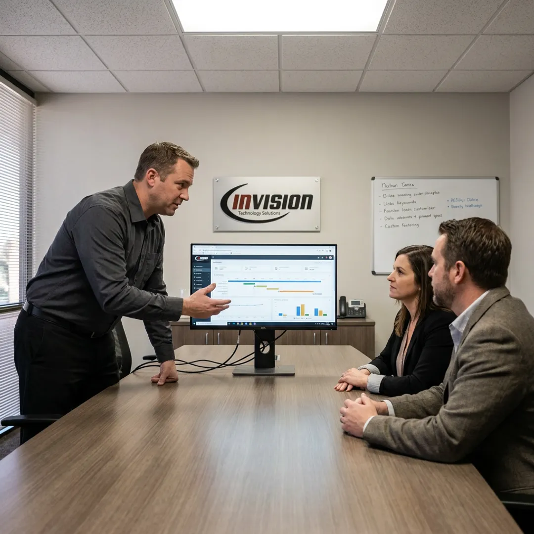 IT advisor presenting a technology roadmap