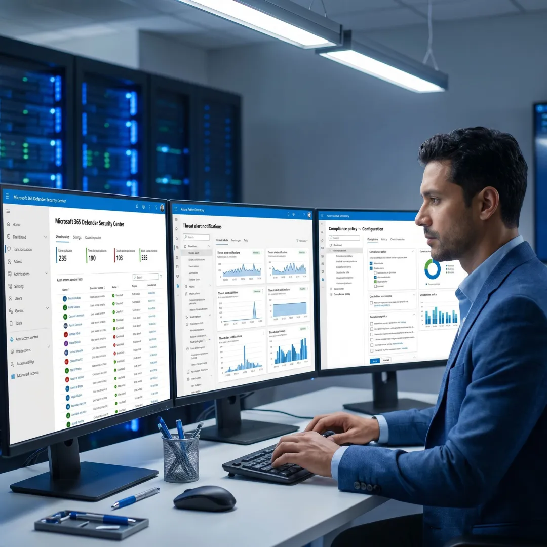 Microsoft 365 security monitoring dashboard