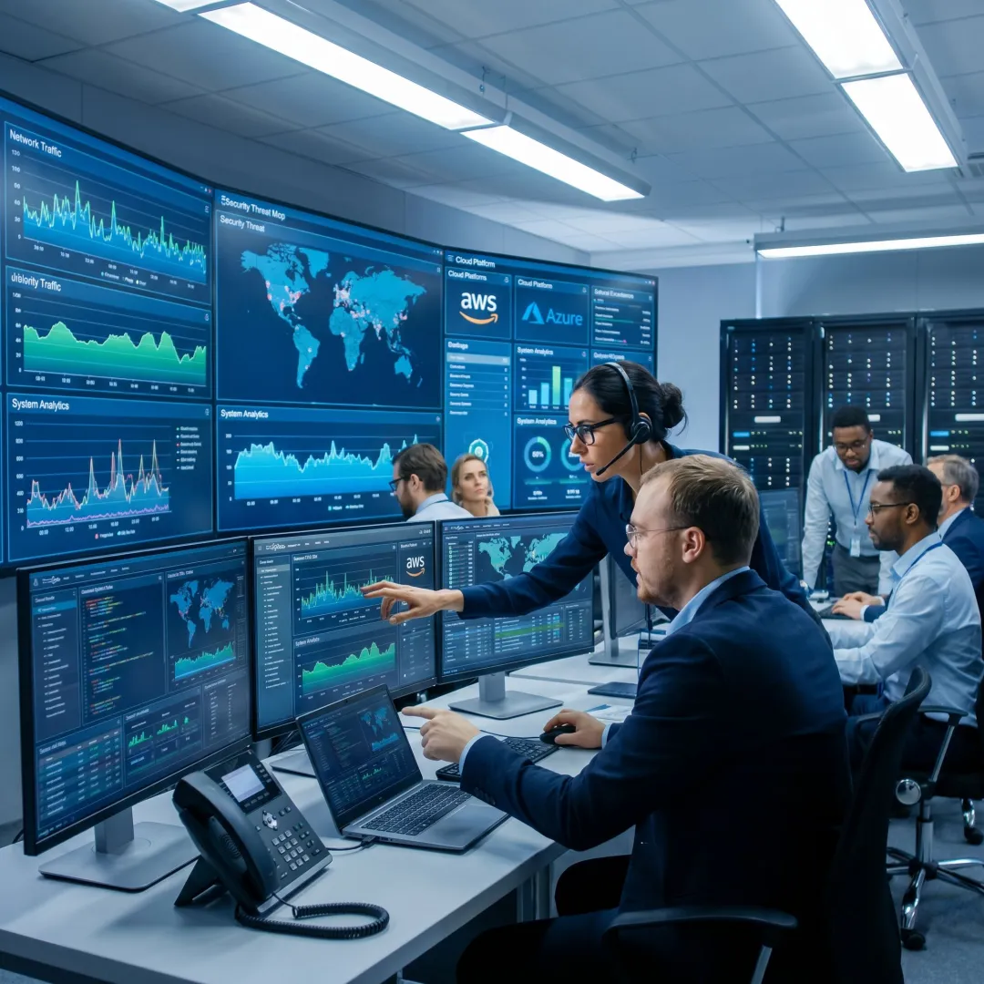 Managed IT team supporting business communications