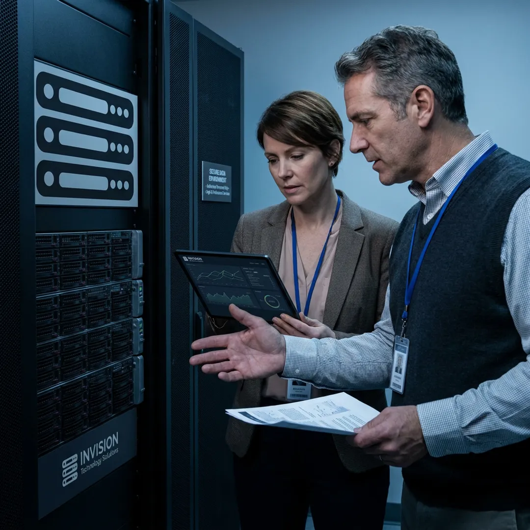IT team managing legal data center systems