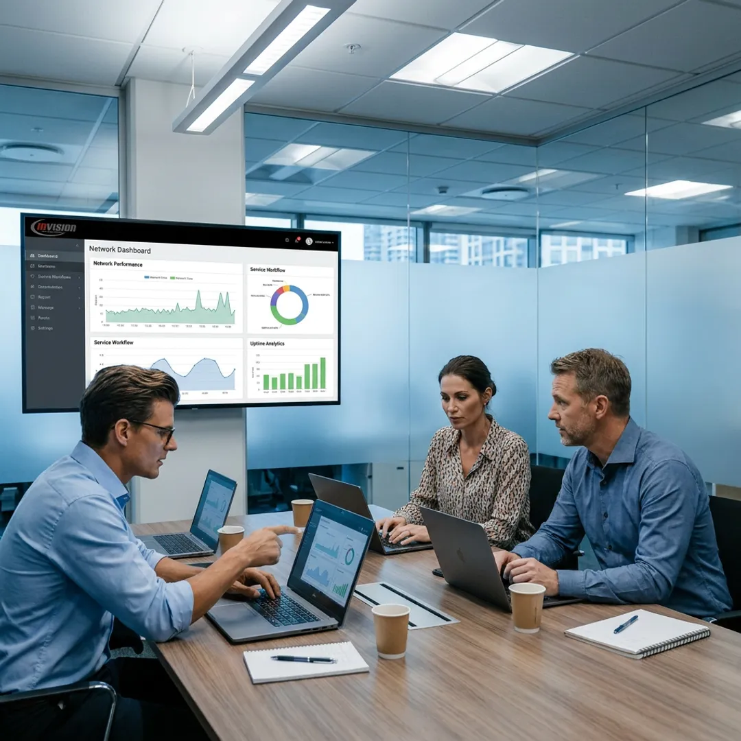 IT consultants reviewing service management strategy