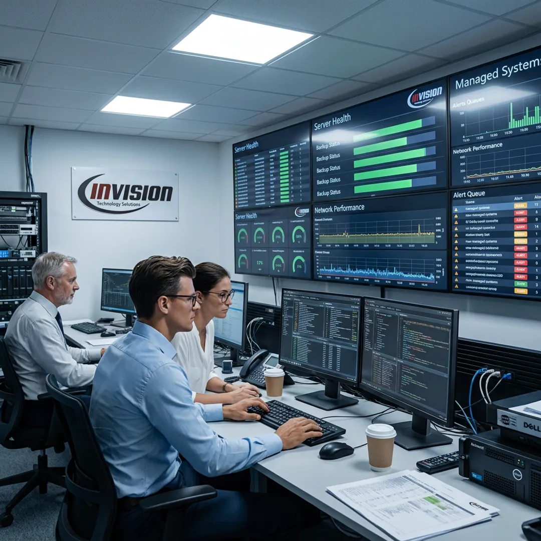 Managed server monitoring and IT support dashboard