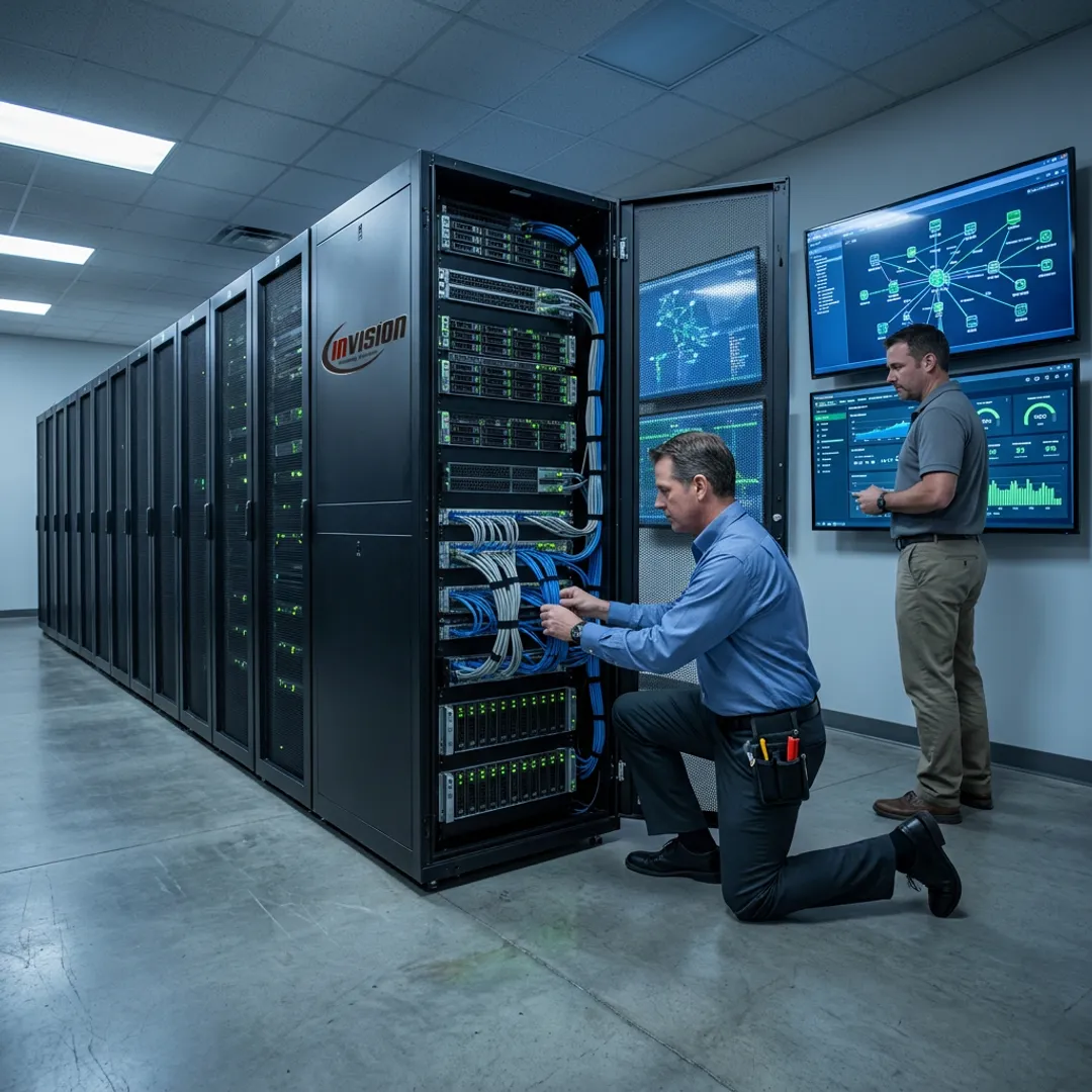 Managed server hosting infrastructure in a secure data center