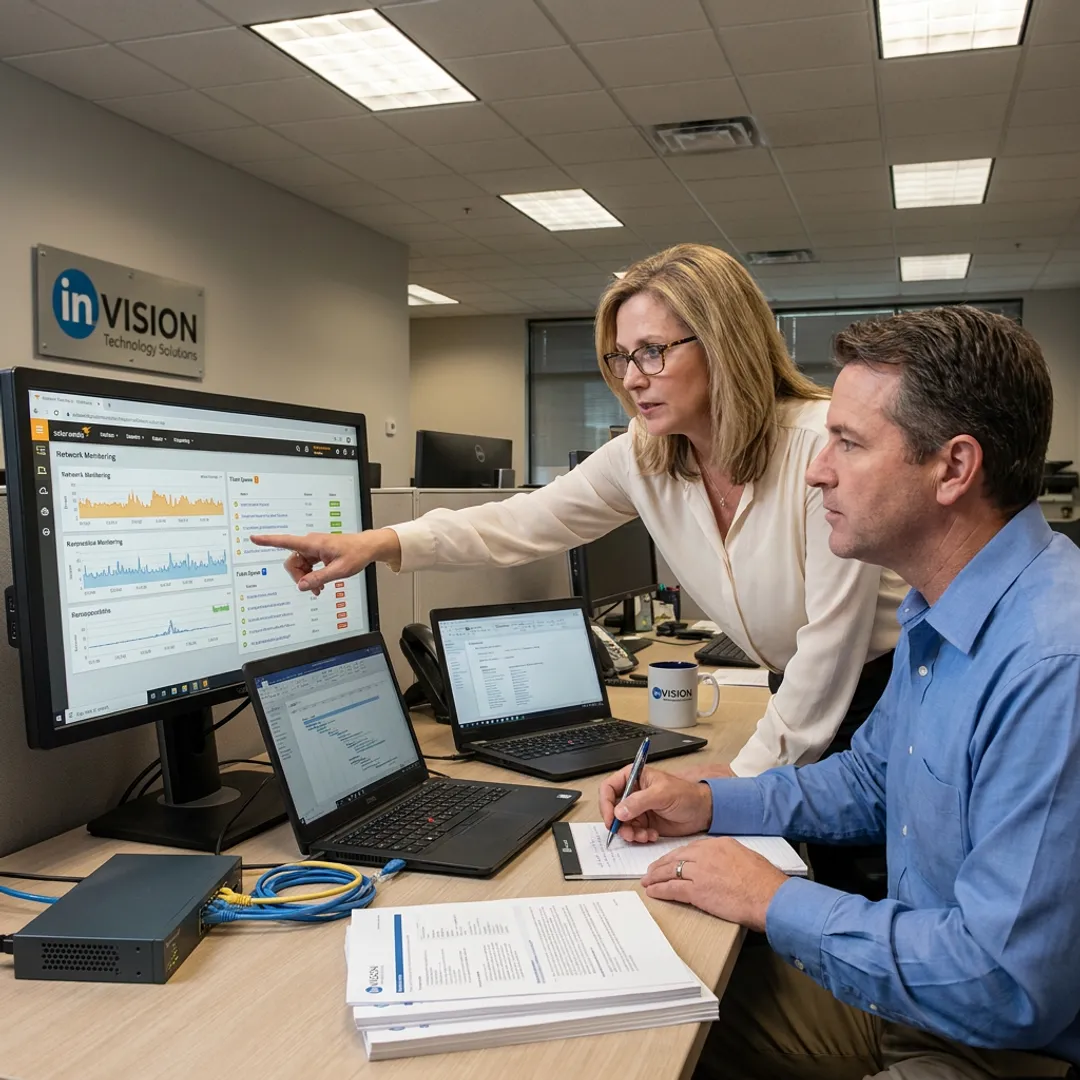 IT team managing business technology support