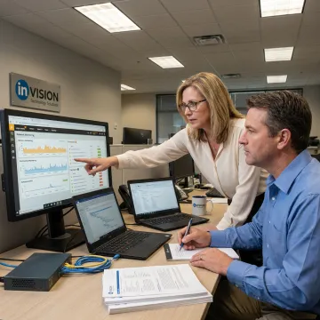 IT team managing business technology support
