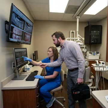 Dental practice staff using secure IT systems