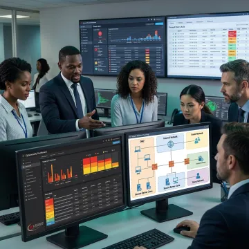 IT team managing enterprise firewall security