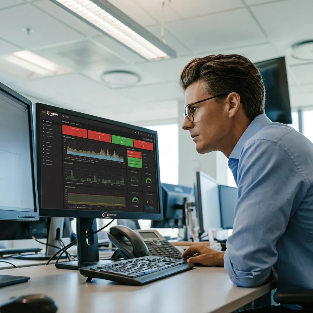 Emergency IT support specialist monitoring systems