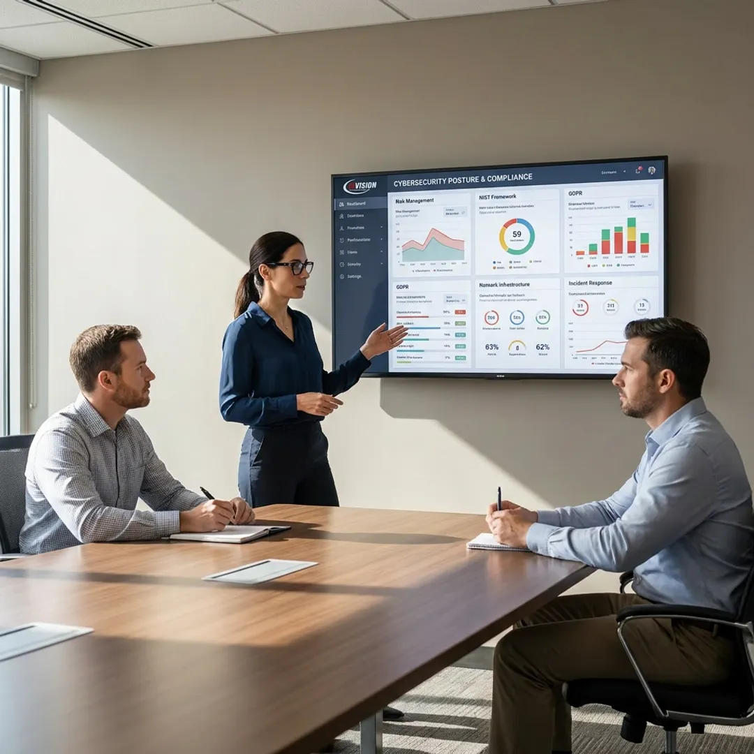 Consultant advising financial firm on secure IT strategy