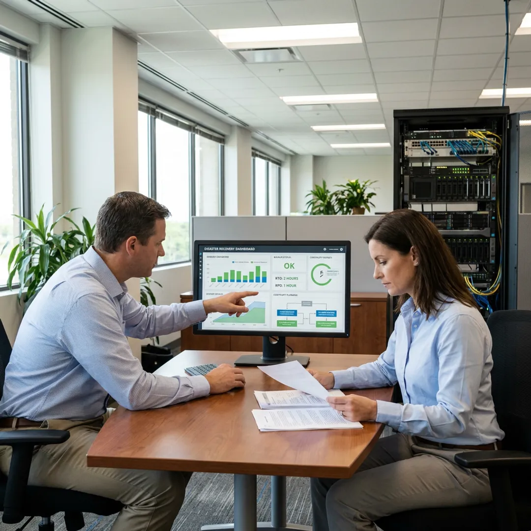 IT team mapping disaster recovery process steps