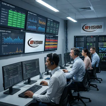 IT team monitoring managed cloud systems