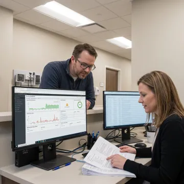 Healthcare cybersecurity team protecting medical systems