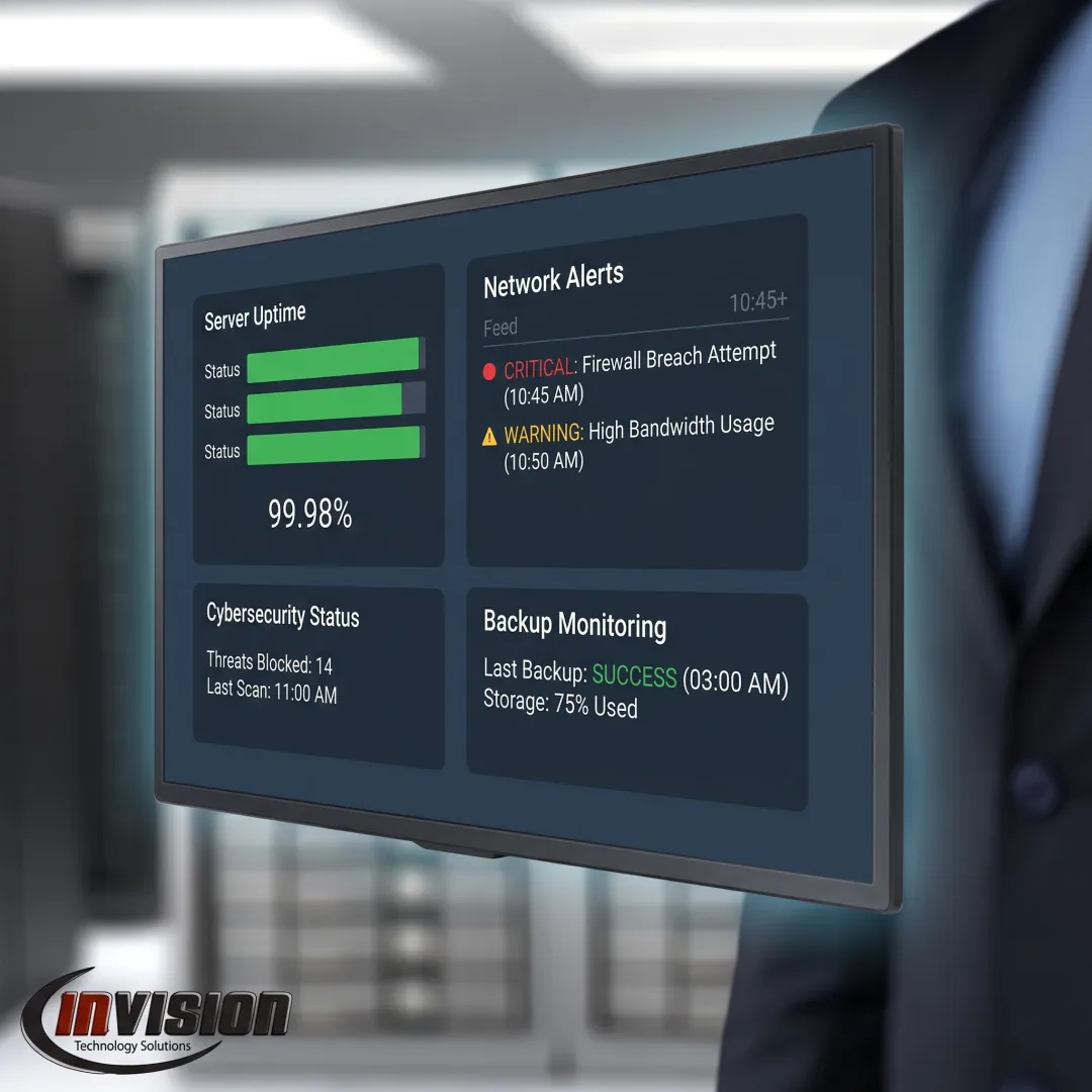 Managed IT dashboard showing network health