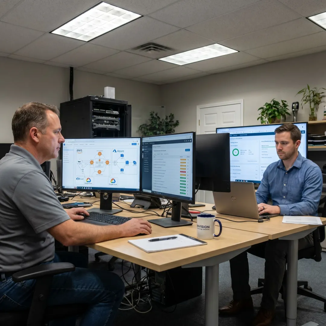 IT team planning cloud security integration