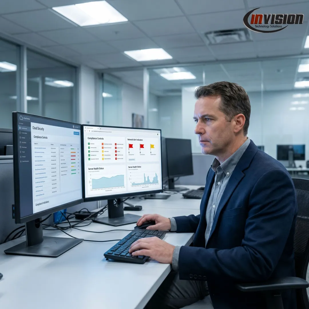 Cloud security engineer reviewing CMMC controls