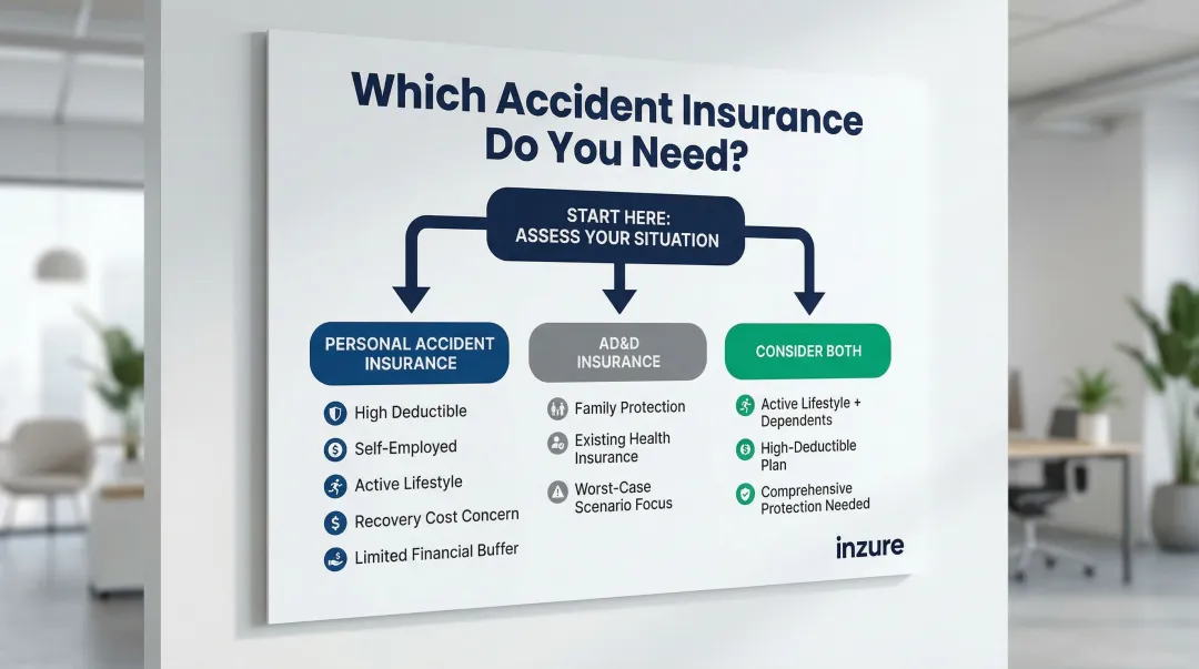 Decision framework for choosing personal accident insurance AD&D or both coverage types