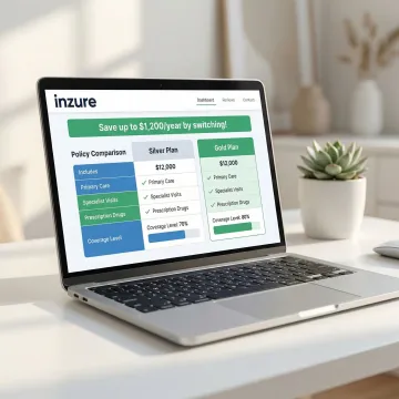 AI dashboard comparing Danish health insurance policies side by side