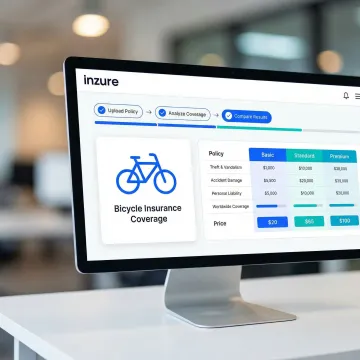 Step-by-step bicycle insurance comparison process on a digital platform