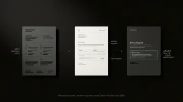 6-step insurance switching process flow from policy review to third-party notification
