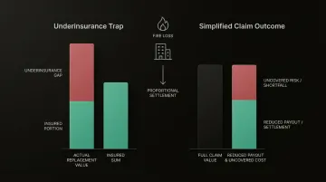 Danish underinsurance proportional payout calculation example with 80 percent rule