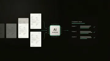 Inzure AI platform dashboard displaying travel insurance policy analysis and market comparison results