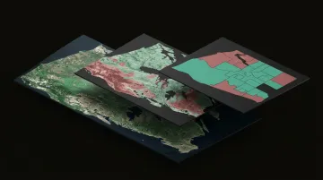 Satellite aerial imagery of residential properties used for AI wildfire risk scoring