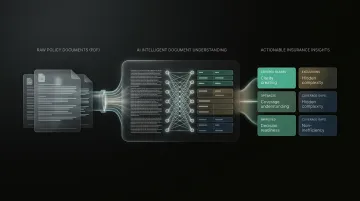 AI insurance document analysis key data fields extraction process infographic
