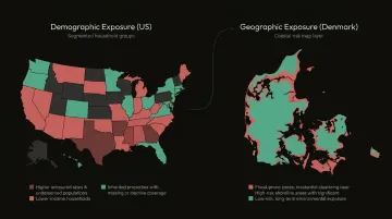 Denmark coastal flood risk exposure and uninsured homeowner demographics statistics