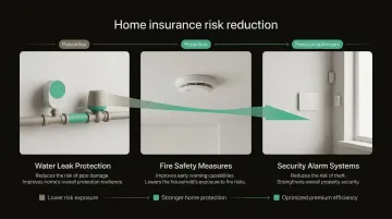 Home security features and insurance premium discount percentages breakdown infographic