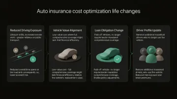 Four coverage review scenarios where drivers can reduce car insurance premiums