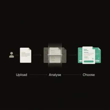 Step-by-step insurance comparison process shown on a smartphone screen