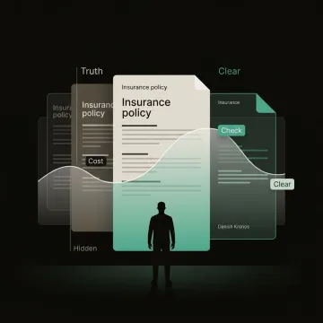 Step-by-step insurance review process shown on a digital device with clear progress indicators
