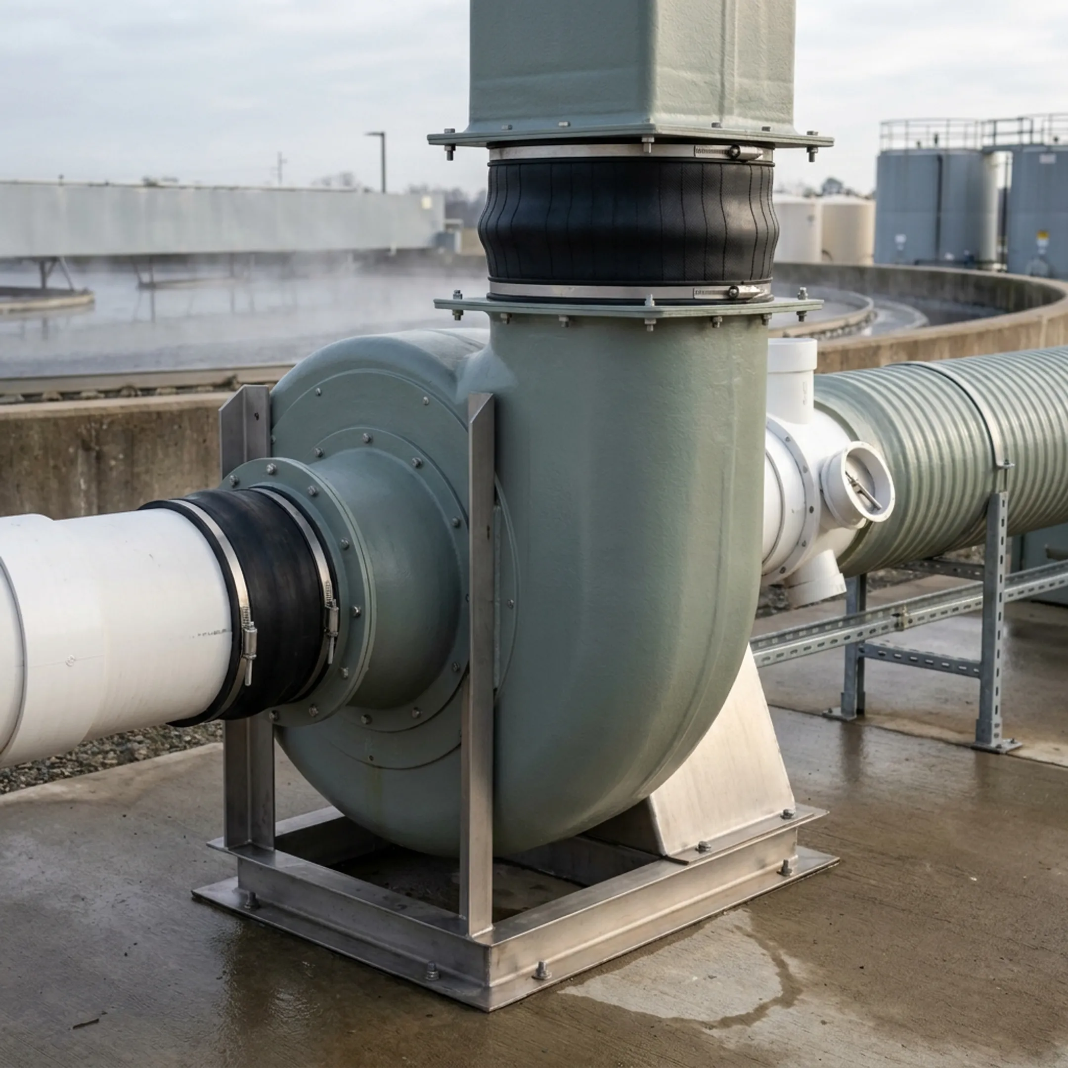 Wastewater treatment ventilation