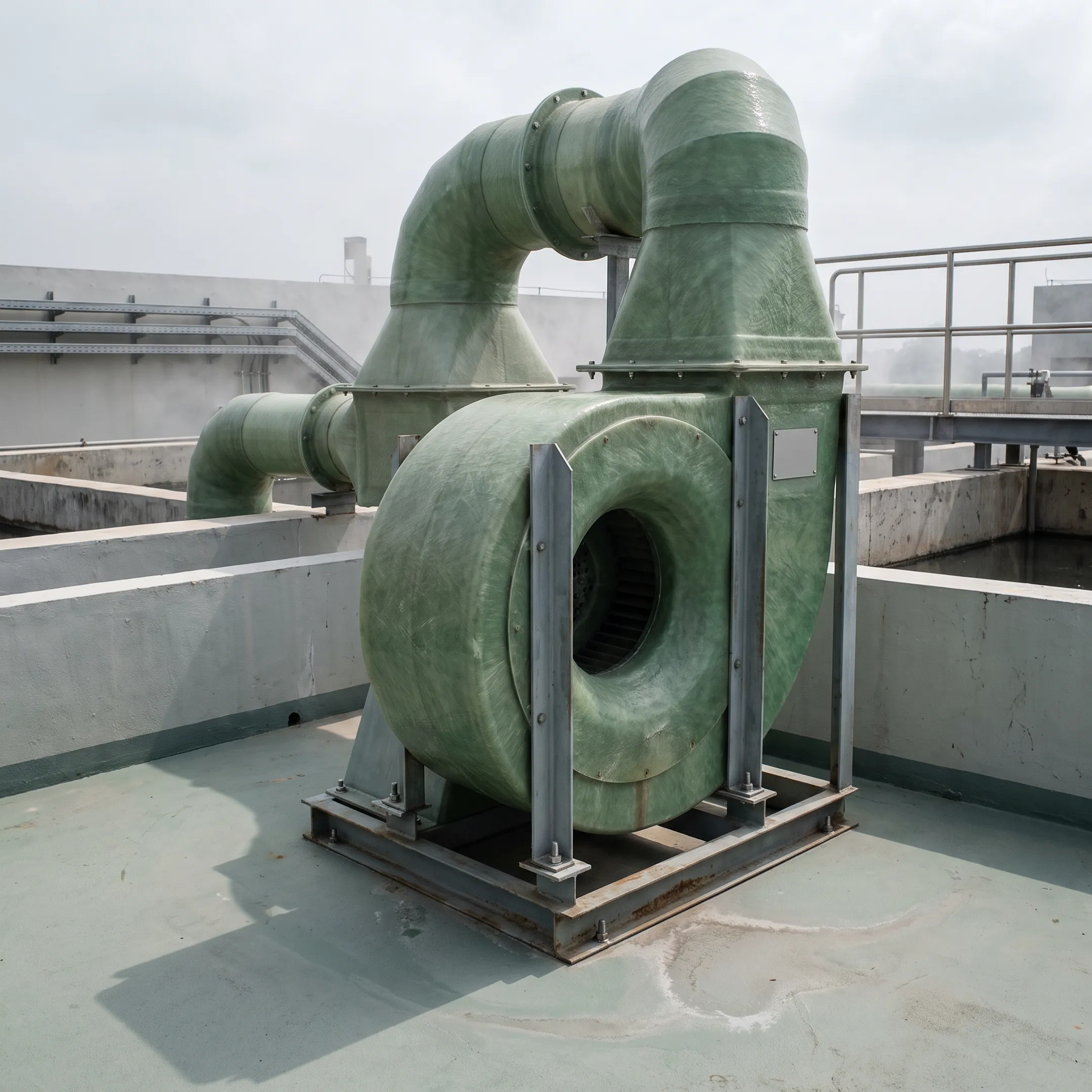 Wastewater treatment ventilation fan