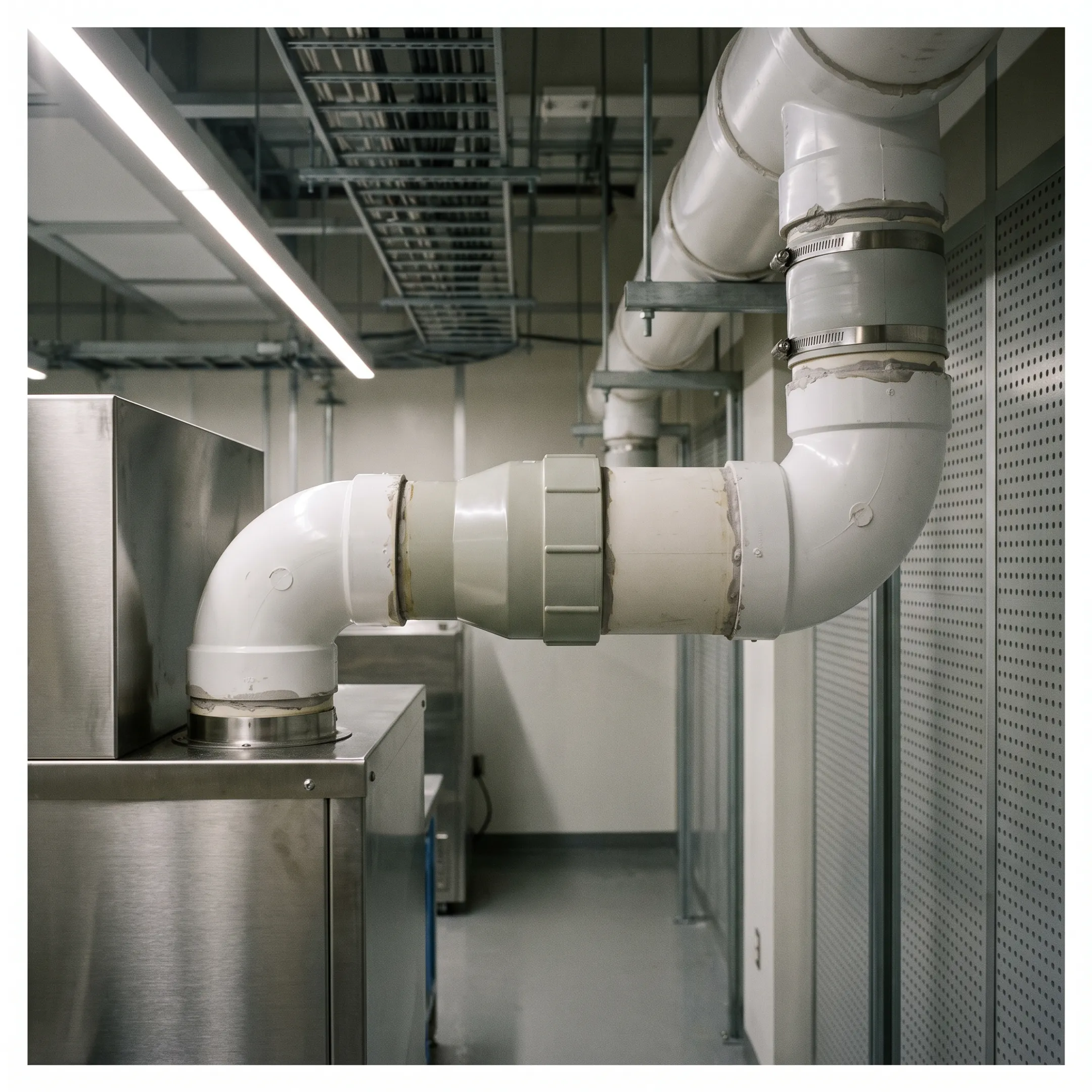 Semiconductor and electronics finishing line ventilation fittings
