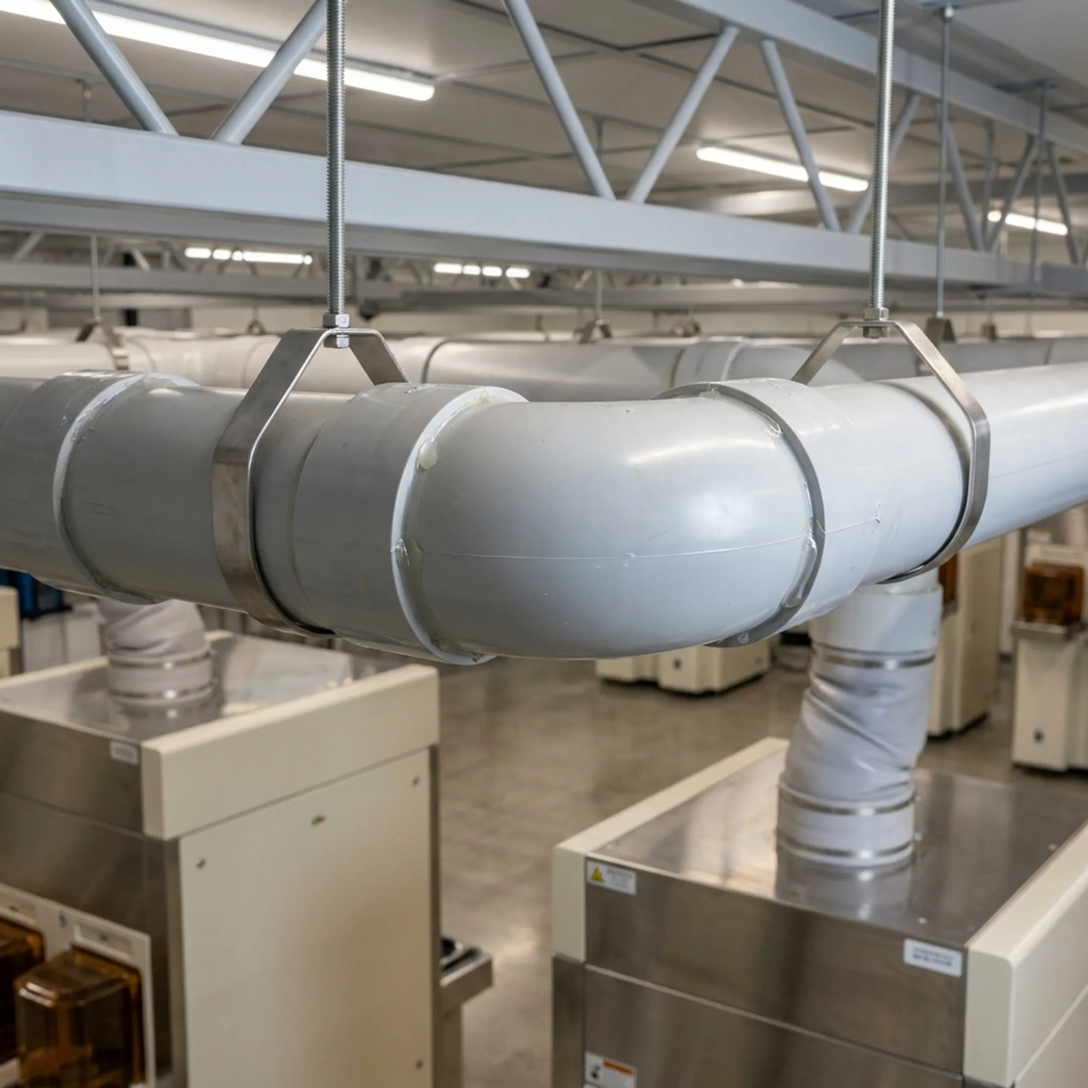 Semiconductor finishing line ventilation