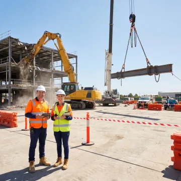Industrial site demolition planning and removal