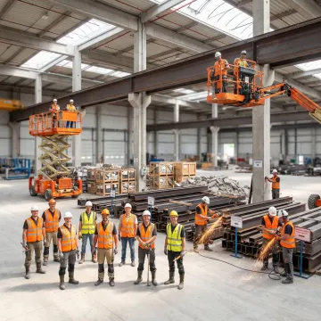 Industrial site prepared for demolition work