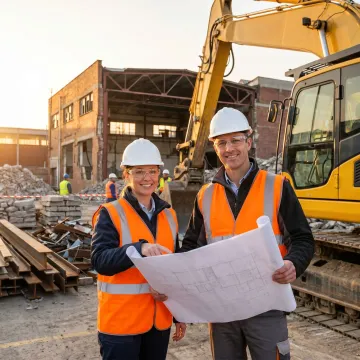 Industrial demolition planning and site work