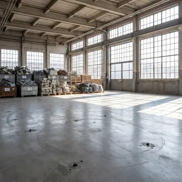 Industrial site prepared after demolition work